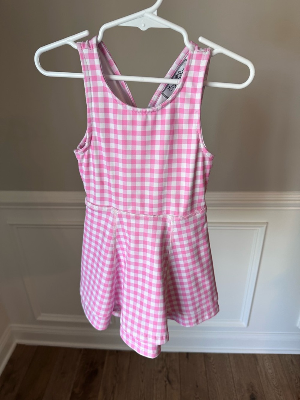 Sugar Bee Clothing Ruffle Tennis Dress Pink Gingham size 4T - Picture 7 of 10